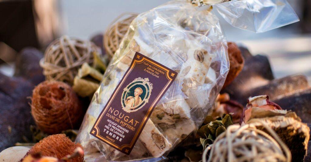 découvrez le nougat, ce délice sucré à base de miel, d'amandes et de blancs d'œufs, parfait pour vos pauses gourmandes. apprenez-en plus sur ses origines, ses variantes et comment réaliser ce dessert traditionnel chez vous.