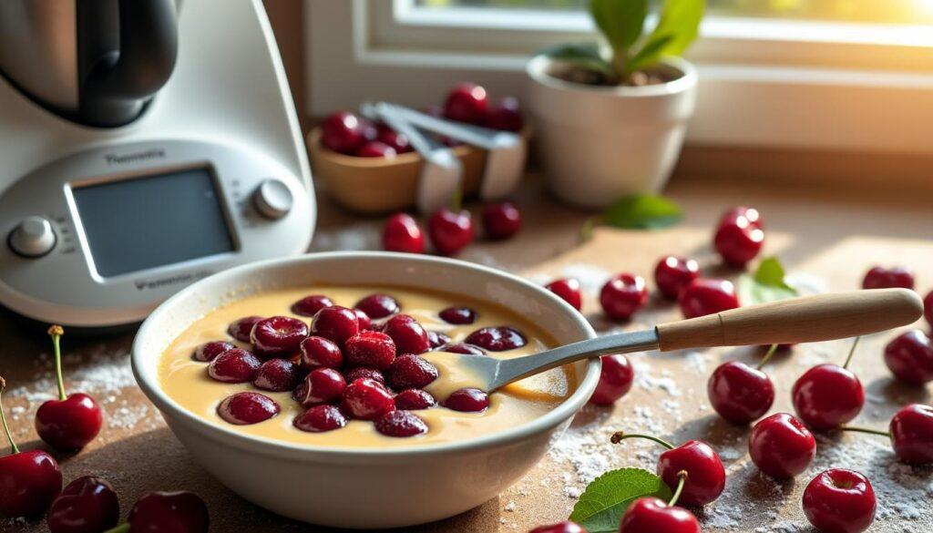 découvrez la recette ultime pour préparer un clafoutis aux cerises parfait avec votre thermomix. suivez nos étapes simples et savoureuses pour un dessert moelleux et délicieux qui épatera vos convives !