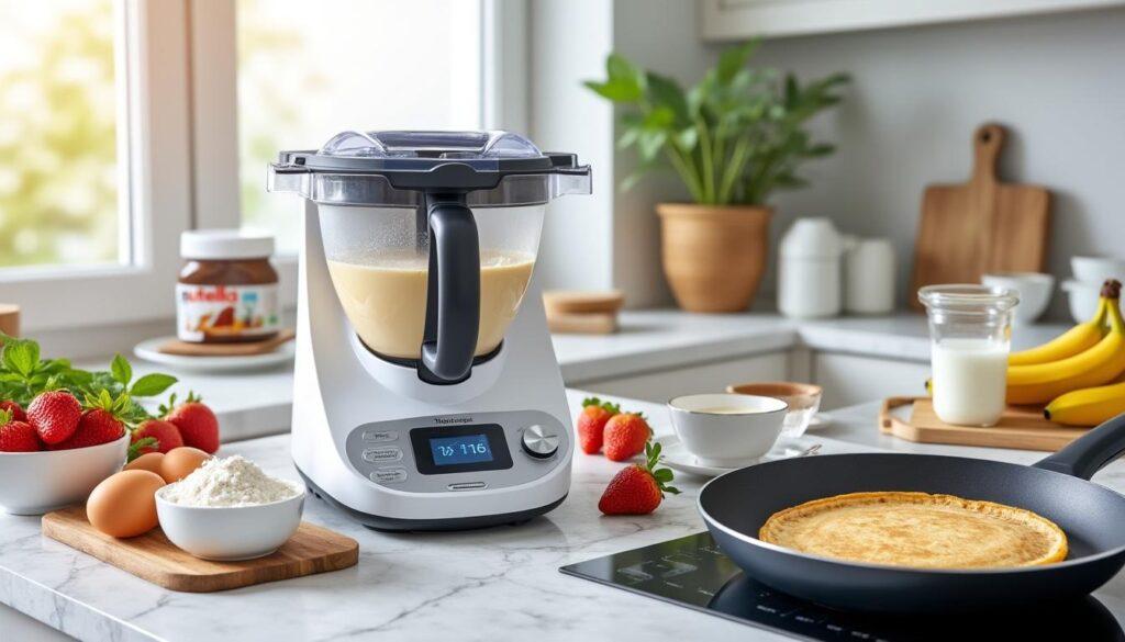 découvrez notre guide complet pour réaliser des crêpes parfaites avec votre thermomix. suivez nos étapes simples et astuces pour préparer des crêpes légères et savoureuses en un rien de temps. idéal pour vos petits-déjeuners ou desserts, régalez votre famille et vos amis avec des recettes inratables !