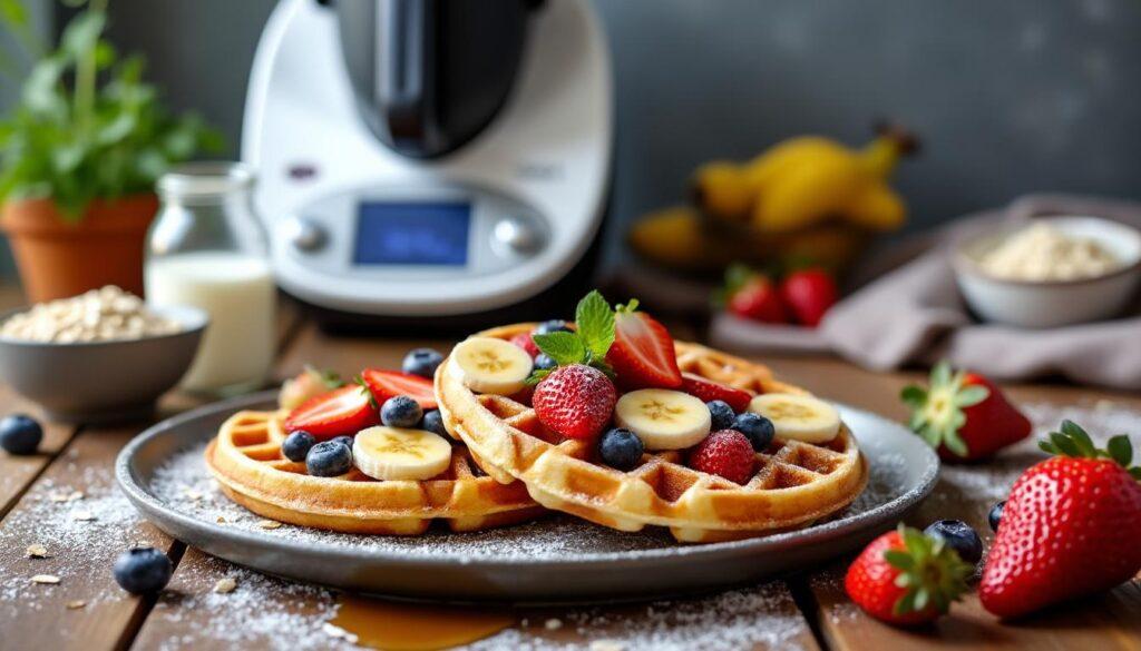 découvrez notre recette de délicieuses gaufres vegan, faciles à réaliser avec votre thermomix. un plaisir gourmand adapté à tous, sans produits d'origine animale, pour des desserts savoureux et sains.
