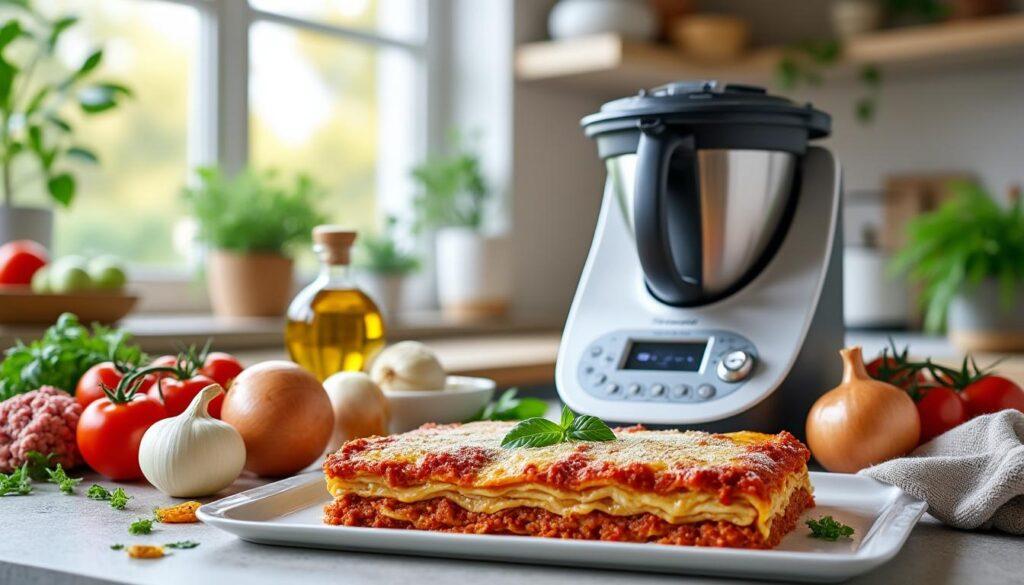 découvrez comment préparer facilement des lasagnes bolognaise savoureuses avec votre thermomix : ingrédients, étapes simples et astuces pour un plat convivial et réussi à coup sûr !