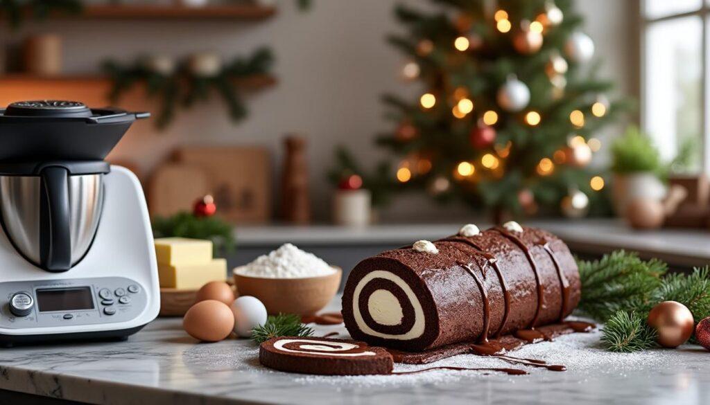 découvrez comment préparer facilement une délicieuse bûche de noël pralinée au thermomix avec notre recette étape par étape. surprenez vos invités avec un dessert gourmand et festif !