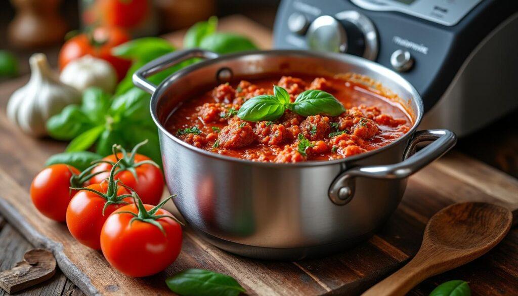 découvrez comment préparer facilement la sauce bolognaise parfaite grâce à votre thermomix. recette rapide, savoureuse et aux saveurs authentiques pour sublimer vos plats de pâtes !