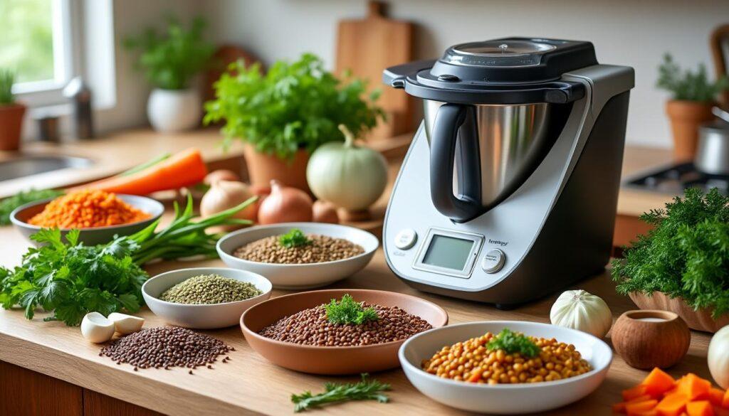 découvrez des recettes savoureuses de lentilles préparées facilement avec votre thermomix. explorez une variété de plats gourmands et sains qui raviront vos papilles, tout en simplifiant votre cuisine au quotidien.