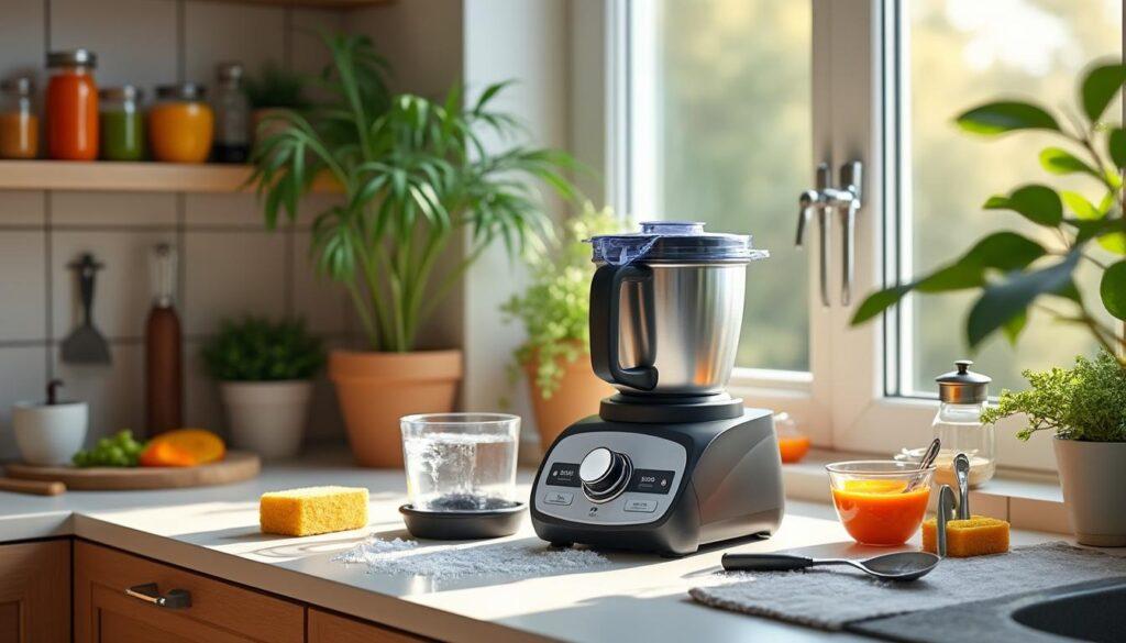découvrez nos astuces de nettoyage express pour votre thermomix entre deux utilisations : gagnez du temps et gardez votre robot toujours prêt pour vos recettes gourmandes !