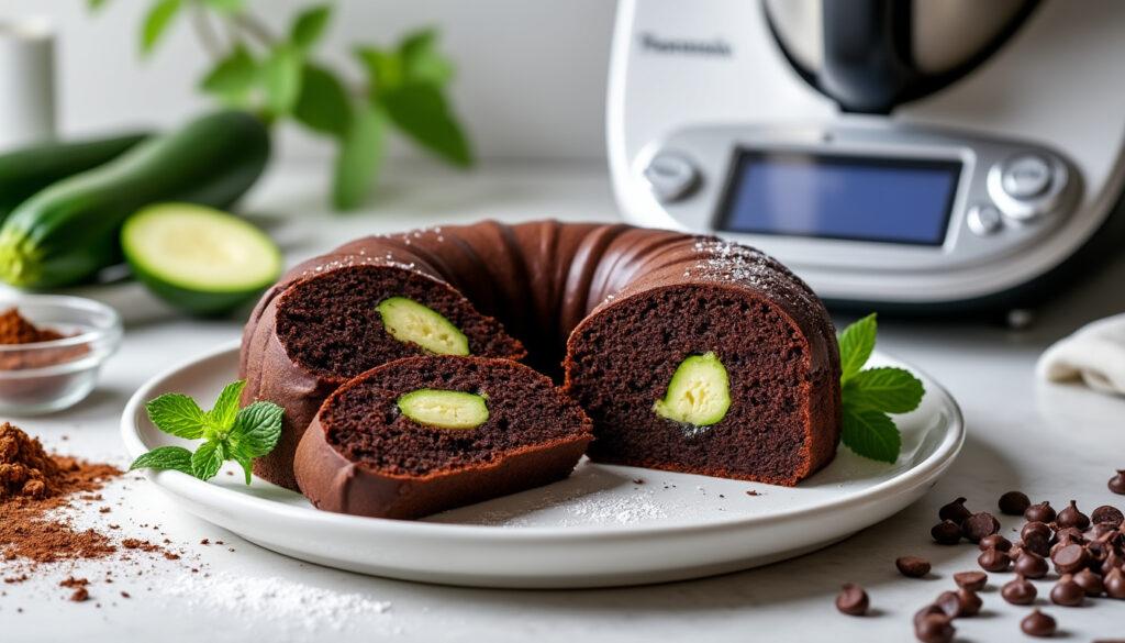 découvrez comment réaliser facilement un délicieux gâteau au chocolat et à la courgette avec votre thermomix. une recette moelleuse, gourmande et surprenante, parfaite pour régaler toute la famille tout en ajoutant une touche de légèreté à vos desserts.
