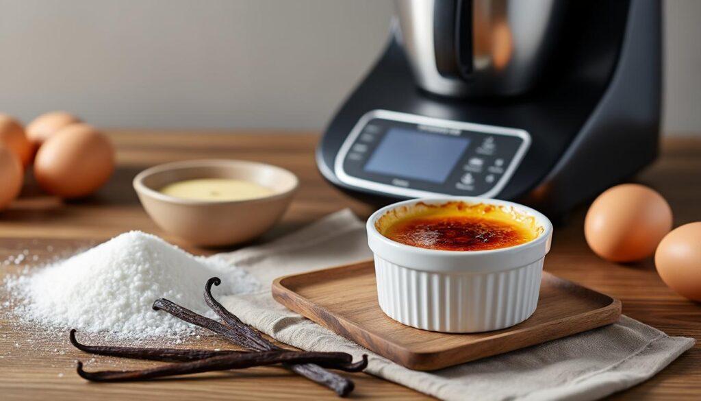 réalisez facilement une crème brûlée onctueuse et savoureuse avec votre thermomix grâce à notre recette détaillée. astuces, étapes simples et résultat garanti !