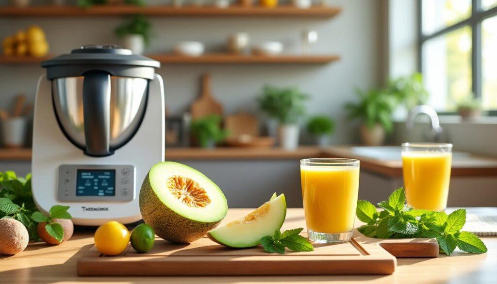 réalisez facilement une soupe de melon rafraîchissante grâce à votre thermomix ! découvrez notre recette simple, rapide et parfaite pour l’été. idéale en entrée ou en dessert.