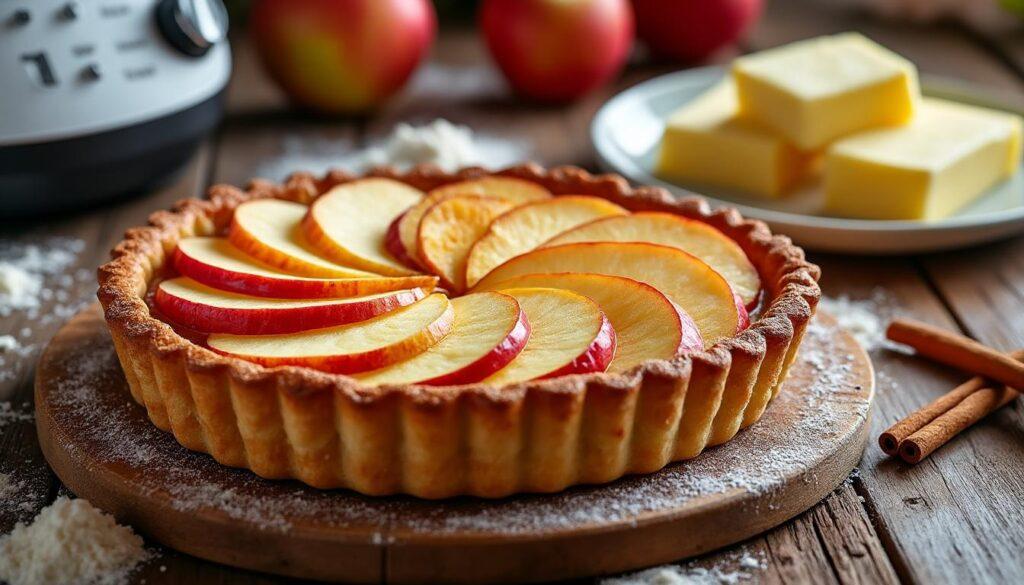 Recette de tarte aux pommes au Thermomix : un dessert inratable découvrez comment préparer facilement une délicieuse tarte aux pommes avec votre thermomix. recette simple, rapide et inratable pour un dessert savoureux à partager !