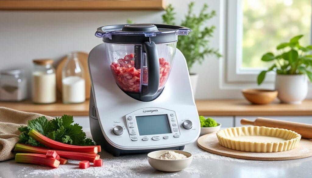 découvrez comment préparer facilement une délicieuse tarte à la rhubarbe avec votre thermomix grâce à notre recette simple et rapide, idéale pour régaler toute la famille !