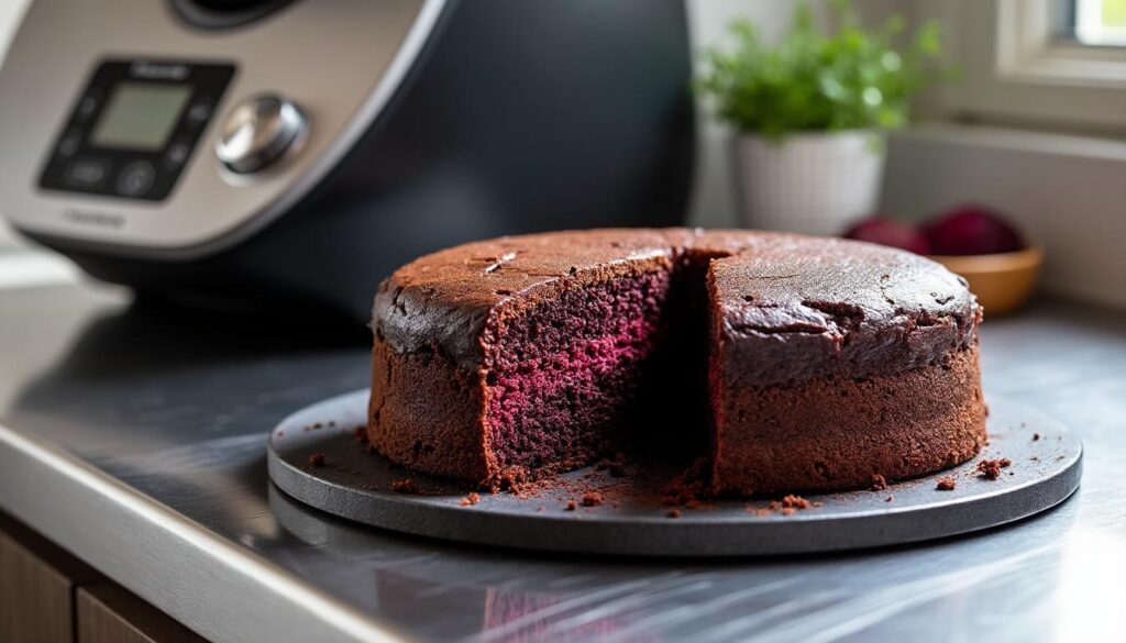 Découvrez le moelleux du cake chocolat betterave au Thermomix savourez le moelleux unique du cake chocolat betterave, facile à préparer avec votre thermomix. une recette gourmande et originale qui allie douceur et santé.