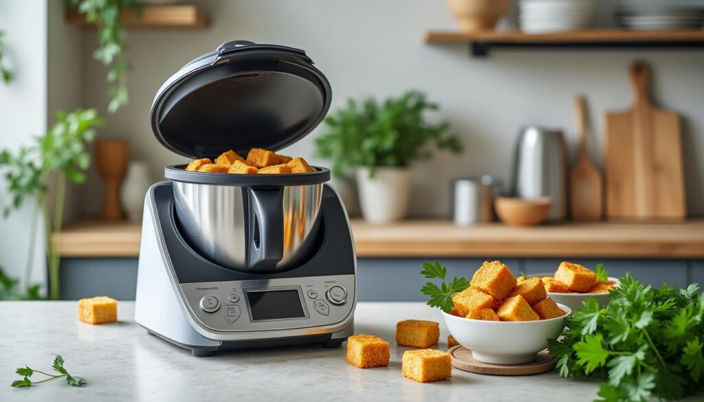 découvrez comment préparer un tofu croustillant et savoureux facilement avec votre thermomix grâce à notre recette simple et rapide.
