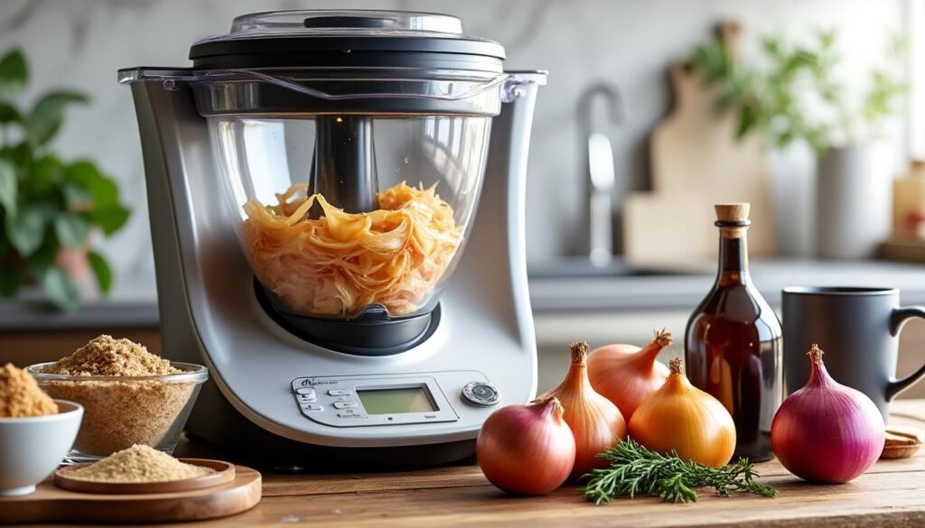 découvrez comment préparer un confit d'oignons savoureux et facile à réaliser avec votre thermomix grâce à notre recette simple et rapide.