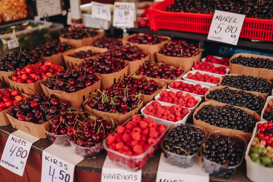 Fresh cherries and raspberries for a colorful spring tart